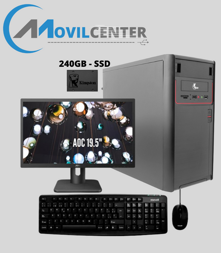 COMBO PC INTEL CELERON N4020 8GB 240GB SSD MONITOR 19.5&quot; AOC