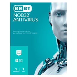 [ENAESD-ME1-1P] Licencia ESET NOD32 Antivirus 1PC 1Año Maestro Estudiante